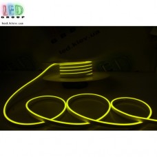 Світлодіодний гнучкий неон міні 12V, LED NEON MINI - 13х5мм, колір світіння - жовтий лимон